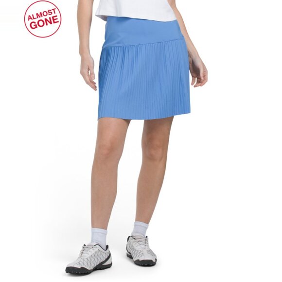 LUCKY IN LOVE Blue Hi Brid Pleated Skort